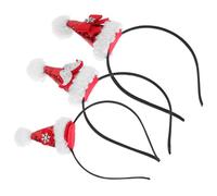 GOOHOCHY Lot de 3 Serrage-têtes de Noël pour Garçon et Filles en Peluche et Sequins, Décorations de Tête Créatives Antidérapantes pour Fêtes D'anniversaire et Jeux de Rôle