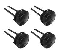 GOOHOCHY Lot de 4 Boutons-poussoirs de Chasse D'eau Noirs, Grosse Taille 14x7cm, Double Commande pour Réservoir de Toilettes, Remplacement Compatible, Accessoire Wc pour Salle de Bain