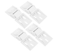 GOOHOCHY Lot de 4 Charnières Pliables en Plastique Blanc pour Congélateur Coffre 3 Trous Accessoire de Remplacement Robuste Compatible Porte Réfrigérateur Camping-Car Pivotantes et