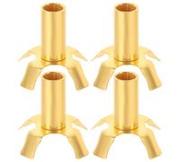 GOOHOCHY Lot de 4 Supports à Mèche en Alliage de Zinc pour Lampe à Beurre Bouddhiste Pied de Lampe Léger et Robuste Décorative Intérieure Utilisation Temple et Maison