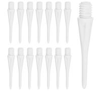 GOOHOCHY Lot de 50 Pointes de Fléchettes Souples Blanches Kit de Remplacement Résistant à l'usure Compatible Fléchettes Électroniques pour Entraînement en Salle de Loisirs