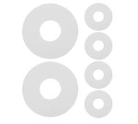 GOOHOCHY Lot de 6 Joints de Valve en PVC Blanc 9 CM pour Bateaux Gonflables Coussinets D’Étanchéité Résistants aux Intempéries pour Embarcations Matelas Pneumatiques et Kayaks