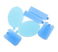 GOOHOCHY Lot de 6 Pains de Glace Réutilisables pour Paquet Isothermes Accumulateurs de Froid Compacts en Plastique Tailles Moyennes et Petites Adaptés pour Refroidissement Ventilateurs