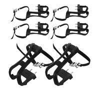 GOOHOCHY Lot de 6 Sangles Élastiques de Cale-Pieds en Plastique pour Pédales de Vélo D’Appartement et VTT Réglables Antidérapantes Compatibles Cyclisme Indoor et Route Accessoires