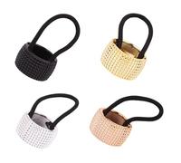 GOOHOCHY Manchette pour Queue de Cheval et Élastiques à Cheveux Fins 4 Pièces Pince à Ressort pour Coiffure Rapide et Visage Dégagé