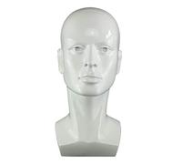 GOOHOCHY Mannequin Tête Homme Réaliste pour Coiffure, Support pour Casquettes et Lunettes, Adapté à L'Exposition en Magasin et Centre Commercial