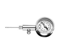 GOOHOCHY Manomètre à Air Métallique Solide pour Ballon de Basket, Football et Volley-Ball, Valve de Décompression à Poussoir, Outil Pratique de Mesure de Pression, 1 Pièce, Accessoire