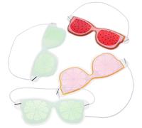 GOOHOCHY Masque pour Yeux en Gel Pvc Fruité 4 Pièces, Pack de Glace Réutilisable Maison, Soulage Maux de Tête et Réduit les Poches, Accessoire Relaxant