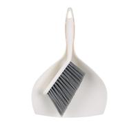 GOOHOCHY Mini Balayette et Pelle à Poussière pour Animaux, Brosse Flexible en Pp Facile à Nettoyer, pour Intérieur Voiture et Bureau, 1 Set Blanc Compact