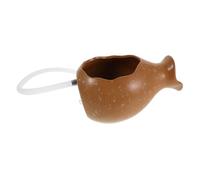 GOOHOCHY Mini Fontaine Bassin Céramique avec Effet Cascade et Pot Hydroponique Ouvert Décoration Aquarium et Jardin pour Intérieur et Extérieur Stable avec Base Plate