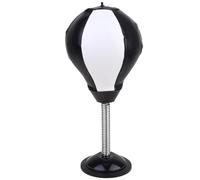 GOOHOCHY Mini Punching Ball de Bureau avec Ventouse Puissante Ballon de Boxe Vertical Antistress Matériau Livré avec Pompe à Air Rouge pour Adultes Au Travail Maison