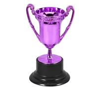 GOOHOCHY Mini Trophée de Compétition en Plastique Violet Métallisé Décoration pour Cérémonie et Fête Trophée du Vainqueur Garçon et Filles Coupe pour Remise de Prix Sportive 1 Pièce
