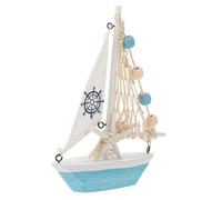 GOOHOCHY Modèle de Voilier Décoration Nautique Vintage Élégant Centre de Table Méditerranéen avec de Mer et Fond Bleu