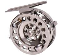 GOOHOCHY Moulinet de Pêche Léger en Alliage D'aluminium Argenté Frein à Levier Compact pour Matériel de Pêche en Plein Air