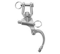 GOOHOCHY Mousqueton à Ressort Pivotant en Acier Inoxydable 87 Mm - Crochet INOX pour Gréement de Voile, Manille de Bateau Multifonctionnelle, Déverrouillage Rapide, Accessoire Marine