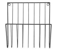 GOOHOCHY Mural en Fil Métallique Noir Organisateur de Fichiers Multifonction Cadre Porte-Revue Compact pour Maison et Bureau Support Mural Gain de Place pour Magazines et Documents