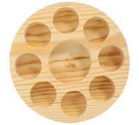 GOOHOCHY Organisateur en Bois pour Bouteilles D'huiles Essentielles Structure Multi-emplacements, Plateau Rond 9 Cases pour Rangement Sûr et Présentation Élégante à Domicile