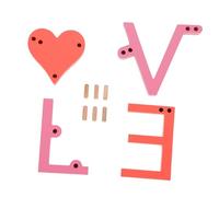 GOOHOCHY Ornements De Lettres en Bois Massif Panneau De Mot en Bloc De Bois Ornement De Lettre DIY Décor D'alphabet pour Décoration De Mariage Moderne Et Chambre D'garçon Et Filles