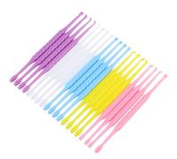 GOOHOCHY Outils pour L'Extraction du Cérumen 20 Pièces Oreilles à Double Embout Légères Surface Moletée pour Prise en Main Confortable, Adaptées aux Adultes et Garçon et Filles, Usage