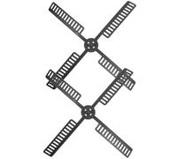 GOOHOCHY Pales D'éolienne en Plastique Noir Résistantes la Décoloration, 2 Sets de Pièces de Moulin à Vent pour Décoration Extérieure Ambiance Estivale