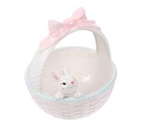 GOOHOCHY Panier en Céramique Décoratif Lapin Réaliste 18,3X16X15,5 CM Multifonction pour Rangement Bonbons et Fruits Décoration Maison Fête DIY Baby Shower