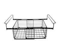 GOOHOCHY Panier Suspendu Métallique Noir pour Congélateur Coffre Panier Extensible Réglable Étagère de Rangement Profonde Organisateur Suspendu pour Congélateur et Réfrigérateur