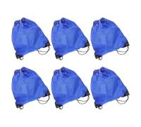GOOHOCHY Paquet de Rangement pour Casque de Moto et Vélo Bleu 6 Pièces à Cordon Léger et Grosse Capacité, Protection Anti-poussière pour Voyage et Sports Motorisés
