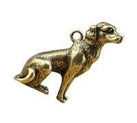 GOOHOCHY Pendentif Chien Laiton Rétro Sculpté Porte Clés Original Ornement Décoratif pour et Téléphone Accessoire Unisexe Élégant