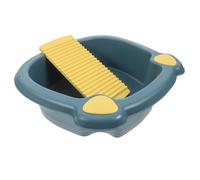 GOOHOCHY Petit Bassin Ver avec Planche Intégrée Bac à Lessive Compact PP Épais Multi-usage pour Lavage Main pour Petits Espaces et Rangement Facile
