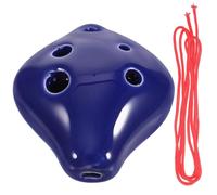 GOOHOCHY Petit Ocarina en Céramique 6 Trous Tonalité C Mini Instrument pour Débutants et Adultes Couleur Bleu Intense Léger et Portable Accessoire Musique Partition et Cordon