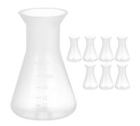GOOHOCHY Petites Bouteilles Coniques de 50ml Ensemble de 8 en Plastique Pp Fioles de Laboratoire Graduées pour Expérience Scientifique, Adaptées à L'usage en Laboratoire