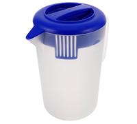 GOOHOCHY Pichet Plastique avec Couvercle et Poignée Carafe Multifonction pour Eau Thé Jus Lait avec Large Ouverture et Graduation Adapté Au Réfrigérateur et Boissons Froides ou Chaudes