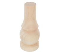GOOHOCHY Pied de Table Forme Cylindrique Arrondie Marron en Bois de Caoutchouc Stabilité et Bords Arrondis, pour Salon et Zones Familiales