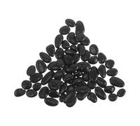 GOOHOCHY Pierre de Cuisson en Galets Naturels Noirs pour Steak, Résistance la Chaleur, Facile D'entretien, Décoration Intérieure Cuisson à Domicile, 1kg