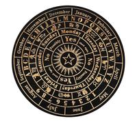 GOOHOCHY Planche de Tarot Cristal Ronde pour Radiesthésie Grand Tableau de Divination Spirituelle en Décoration Intérieure pour Spirituelles