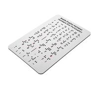 GOOHOCHY Plaque Alphabet Braille Acier Inoxydable avec Points Surélevés pour Débutants Outil Pédagogique pour Garçon Fille Aveugles et Malvoyants Guide Apprentissage Du Braille
