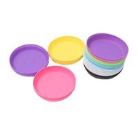 GOOHOCHY Plastique Plateau de Pot de Fleurs 25 Pièces Rond pour Succulentes | Soucoupes Légères, Surface Lisse et Étanche, Protection des Bords, Usage Maison et Bonsaï Plusieurs styles