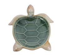 GOOHOCHY Plateau de Rangement Tortue Décoratif Assiette Décorative en Résine Plat à Bijoux Multifonction pour Clés et Bonbons Accessoire Pratique pour Bureau et Maison Format Compact