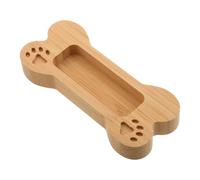 GOOHOCHY Porte-cartes de Visite Bois Forme Os de Chien Compact et Portable, Support Organisateur de Bureau Multifonction pour Exposition de Table au Bureau
