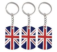 GOOHOCHY Porte-clés Fête Nationale Britannique 3 Pièces en Alliage de Zinc