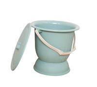 GOOHOCHY Pot Urine Plastique Portable avec Couvercle Anti-odeur Stable et Facile à Nettoyer pour Femmes Enceintes Garçon Fille et Personnes Âgées Grand Modèle Bleu Brume Utilisable Chambre