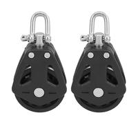 GOOHOCHY Poulie Rotative Nylon Simple à Roulements pour Accessoires de Voile et Kayak 2 Pièces Acier Inoxydable pour Levage et Installation Facile