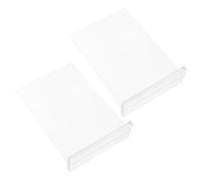 GOOHOCHY Présentoir Transparent T Forme A6 Double Face en Acrylique 2 Pièces, Porte-panneau de Table Minimaliste et Moderne pour Affichage de Menu en Restaurant