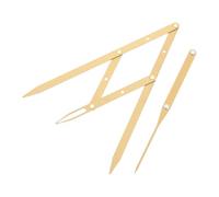 GOOHOCHY Règle à Sourcils en Acier Inoxydable Or Mesure à Trois Points et Ratio Doré, Outil Portable pour Débutants en Sourcils et Lèvres, Précision Facile