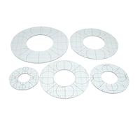 GOOHOCHY Règle de couture Règle de patchwork en acrylique Lot de 5 Outils de mesure circulaires légers et portables pour couture et broderie