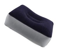 GOOHOCHY Repose-Pieds Gonflable Bleu-Gris Léger et Portable, Coussin de Voyage pour Avion et Camping, Matelas de Couchage Autogonflant, Confortable et Stable, pour Garçon et Filles