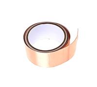 GOOHOCHY Ruban Adhésif en Feuille de Cuivre 4m X 50mm pour Blindage Emi Guitare et Basse, Ruban Conducteur Isolant Anti-interférences, Accessoire Micro Guitare Polyvalent