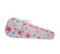 GOOHOCHY Sac de Rangement pour Ukulélé Pratique avec Impression Sac à Dos Portable Housse Protectrice pour Ukulélé Design Fleurs Roses