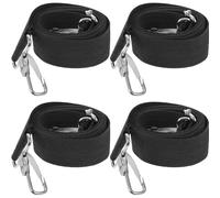 GOOHOCHY Sangle de Caisse Claire Ceinture Noire en Polyester Réglable 4 Pièces, Accessoire Solide avec Design Anti-dérapant pour Tambour Militaire et Snare Drum