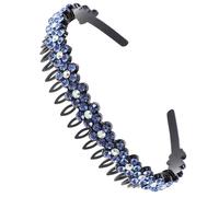 GOOHOCHY Serre-tête Anti-dérapant Bleu pour Femmes Bandeau Cheveux et Élégant Accessoire Coiffure Chic pour Sport et Fêtes